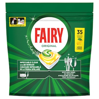 FAIRY | Κάψουλες Πλυντηρίου Πιάτων Original Λεμόνι 35 Τεμάχια