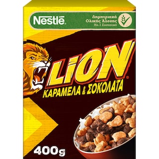 LION | Δημητριακά Ολικής Άλεσης Καραμέλα Σοκολάτα 400gr