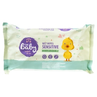 CUTE BABY | Μωρομάντηλα Sensitive 72 Τεμάχια