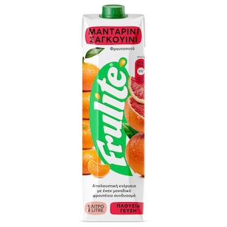FRULITE | ΦΡΕΣΚΟΣ ΧΥΜΟΣ ΝΕΚΤΑΡ ΜΑΝΤΑΡΙΝΙ ΣΑΓΚΟΥΙΝΙ ΦΡΟΥΤΟΥΠΟΤΟ 1 LT