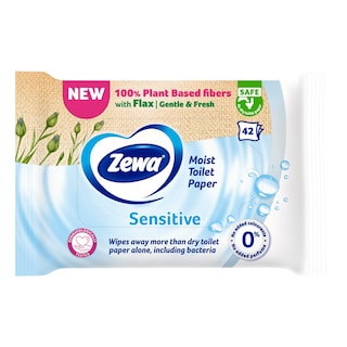 ZEWA | Υγρά Μαντηλάκια Τουαλέτας Sensitive 42 Τεμάχια 184g