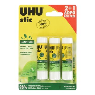 Κόλλα Stick ReNature 2+1 Τεμάχιο Δώρο