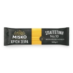 MISKO | Μακαρόνια Σπαγγετίνη Νο10 Χρυσή Σειρά 500g