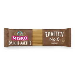MISKO | Μακαρόνια Σπαγγέτι Ολικής Άλεσης Νο6 500g