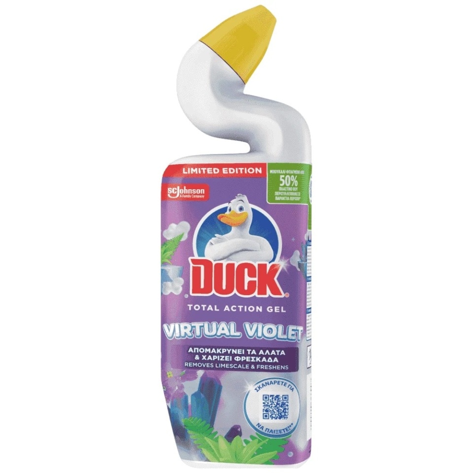 DUCK Υγρό Καθαριστικό Λεκάνης Total Action Gel Virtual Violet 750ml