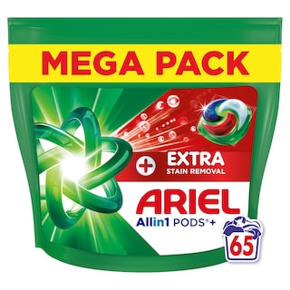 ARIEL | Kάψουλες Πλυντηρίου Ρούχων Allin1 Pods Extra Clean 65 Τεμάχια