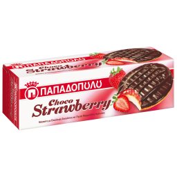 ΠΑΠΑΔΟΠΟΥΛΟΥ | Μπισκότα Μαρμελάδα Φράουλα Σοκολάτα 150g