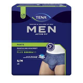 TENA | Incontinence Underwear Men Active Fit Plus Medium 9 Pieces