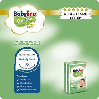 BABYLINO | Πάνες Μωρού Sensitive Cotton Soft No6 38 Τεμάχια