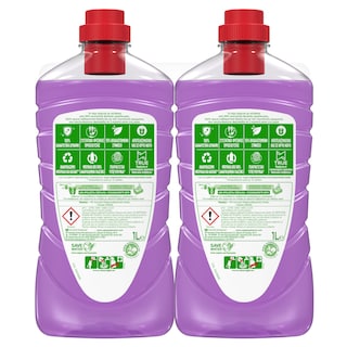 AJAX | Υγρό Καθαρισμού Ultra Λεβάντα 2x1lt 80% στο 2o