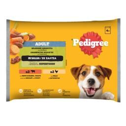 PEDIGREE | Σκυλοτροφή Μοσχάρι Συκώτι και Κοτόπουλο 4x100g