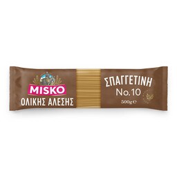 MISKO | Μακαρόνια Σπαγγετίνη Ολικής Άλεσης Νο10 500g