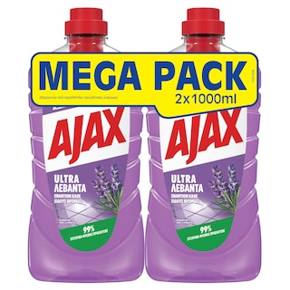 AJAX | Καθαριστικό Πατώματος Ultra Λεβάντα 2x1lt