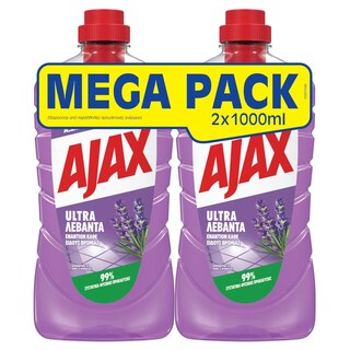 AJAX | Καθαριστικό Πατώματος Ultra Λεβάντα 2x1lt