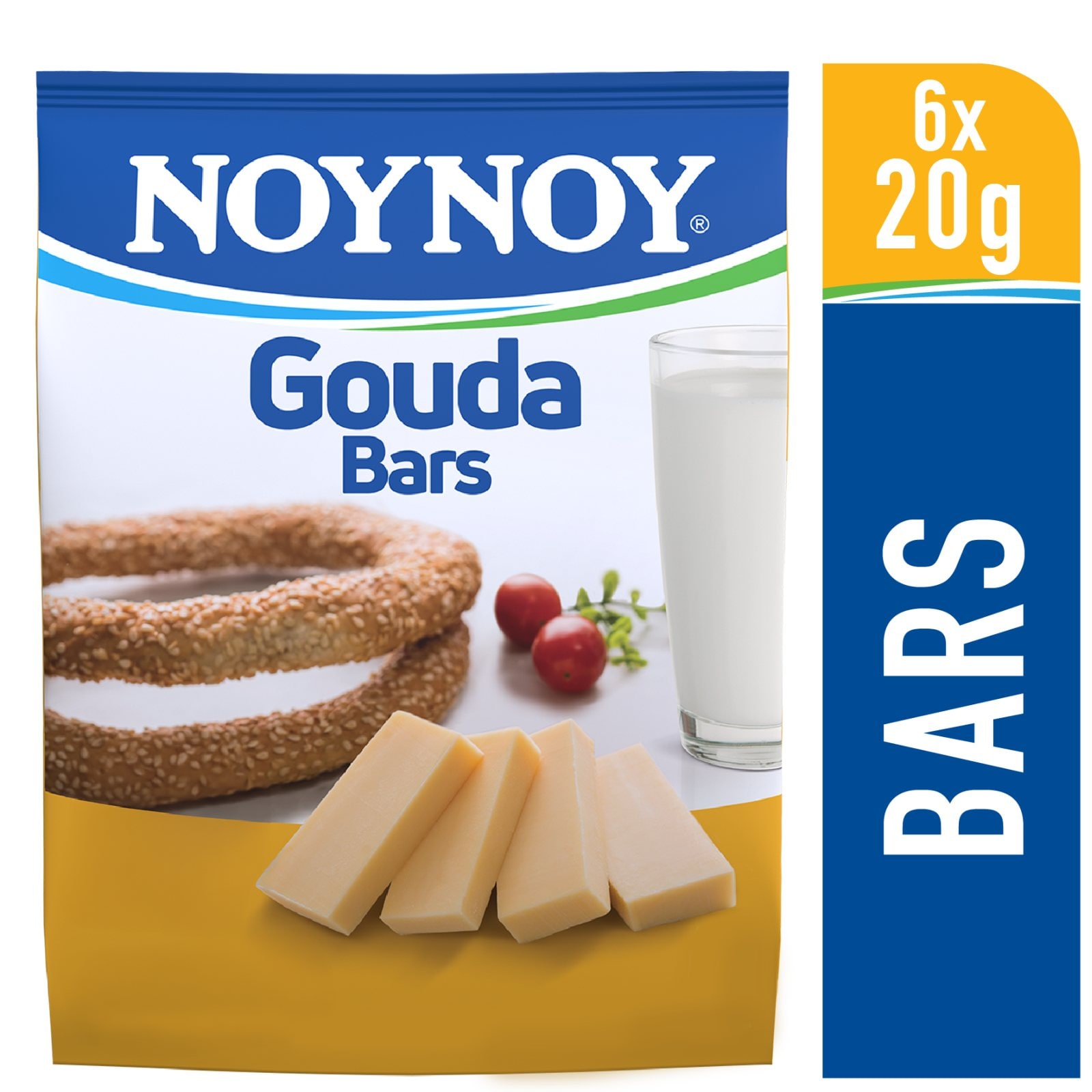 ΝΟΥΝΟΥ Gouda Bars Ατομικά Συσκευασμένα Μπαστουνάκια Τυριού 6x20g