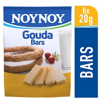 ΝΟΥΝΟΥ | Gouda Bars Ατομικά Συσκευασμένα Μπαστουνάκια Τυριού 6x20g