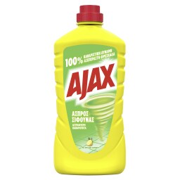 AJAX | ΑΣΠΡΟΣ ΣΙΦΟΥΝΑΣ | Floor Cleaner Tornado Lemon 1lt