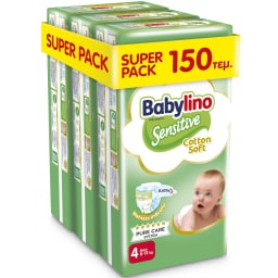 BABYLINO | Πάνες Sensitive Cotton Soft No4 150 Τεμάχια