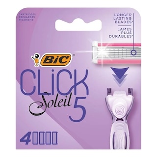 BIC | Ανταλλακτικές Κεφαλές Click 5 Soleil 4 Τεμάχια