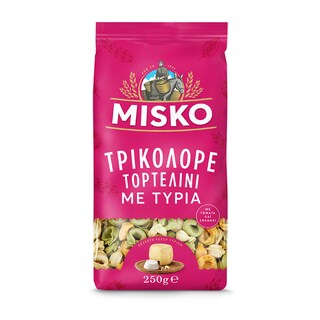 MISKO | Τορτελίνι Τρικολόρε με Τυριά 250g
