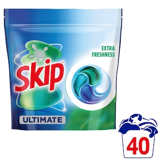 SKIP | Κάψουλες Πλυντηρίου Ρούχων Ultimate Extra Freshness 40 Τεμάχια