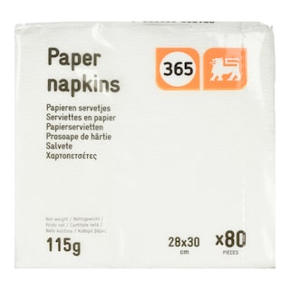 365 | Χαρτοπετσέτες Λευκές 28x30cm 115g
