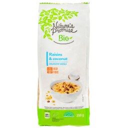 NATURES PROMISE BIO | Μούσλι Bio Σταφίδες Καρύδα 350g