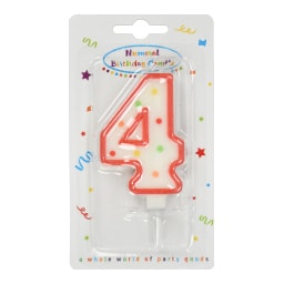 DECORATA | Κερί Γενεθλίων Νο4 1 Τεμάχιο