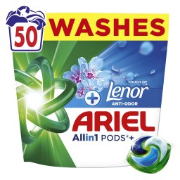 ARIEL | Kάψουλες Πλυντηρίου Ρούχων Allin1 Pods Touch of Lenor 50 Τεμάχια