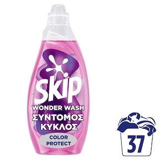 SKIP | Υγρό Πλυντηρίου Ρούχων Wonder Wash Color Protect 37 Μεζούρες