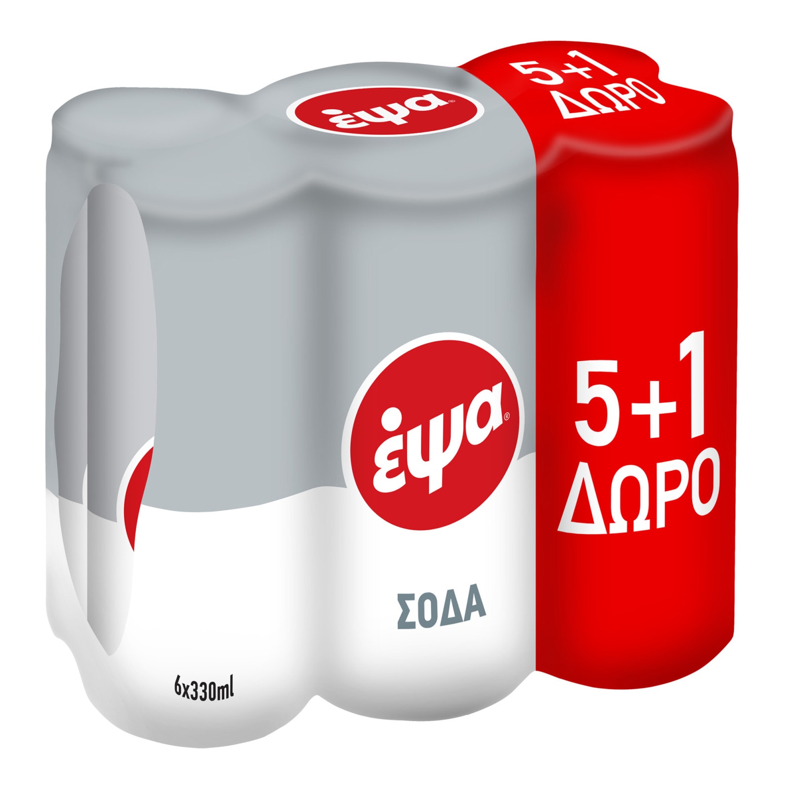 ΕΨΑ Σόδα Κουτί 330ml 5+1 Δώρο