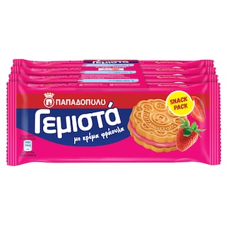 ΠΑΠΑΔΟΠΟΥΛΟΥ | Μπισκότα Γεμιστά Φράουλα 4x58g