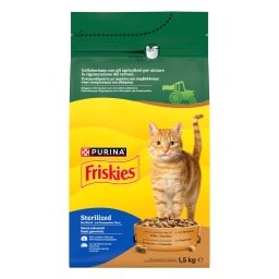 FRISKIES | Ξηρά Τροφή Στειρωμένες Γάτες Κοτόπουλο & Γαλοπούλα 1.5kg
