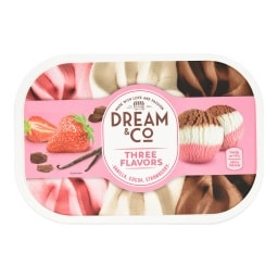 DREAM & CO | Παγωτό Βανίλια Κακάο Φράουλα 1kg