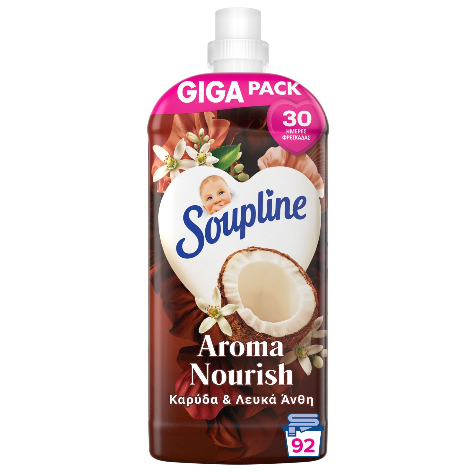 Συμπυκνωμένο Μαλακτικό Aroma Καρύδα Λευκά Άνθη 92 Μεζούρες