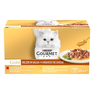 GOURMET | Cat Food Gourmet Gold Beef & Chicken 4x85g
