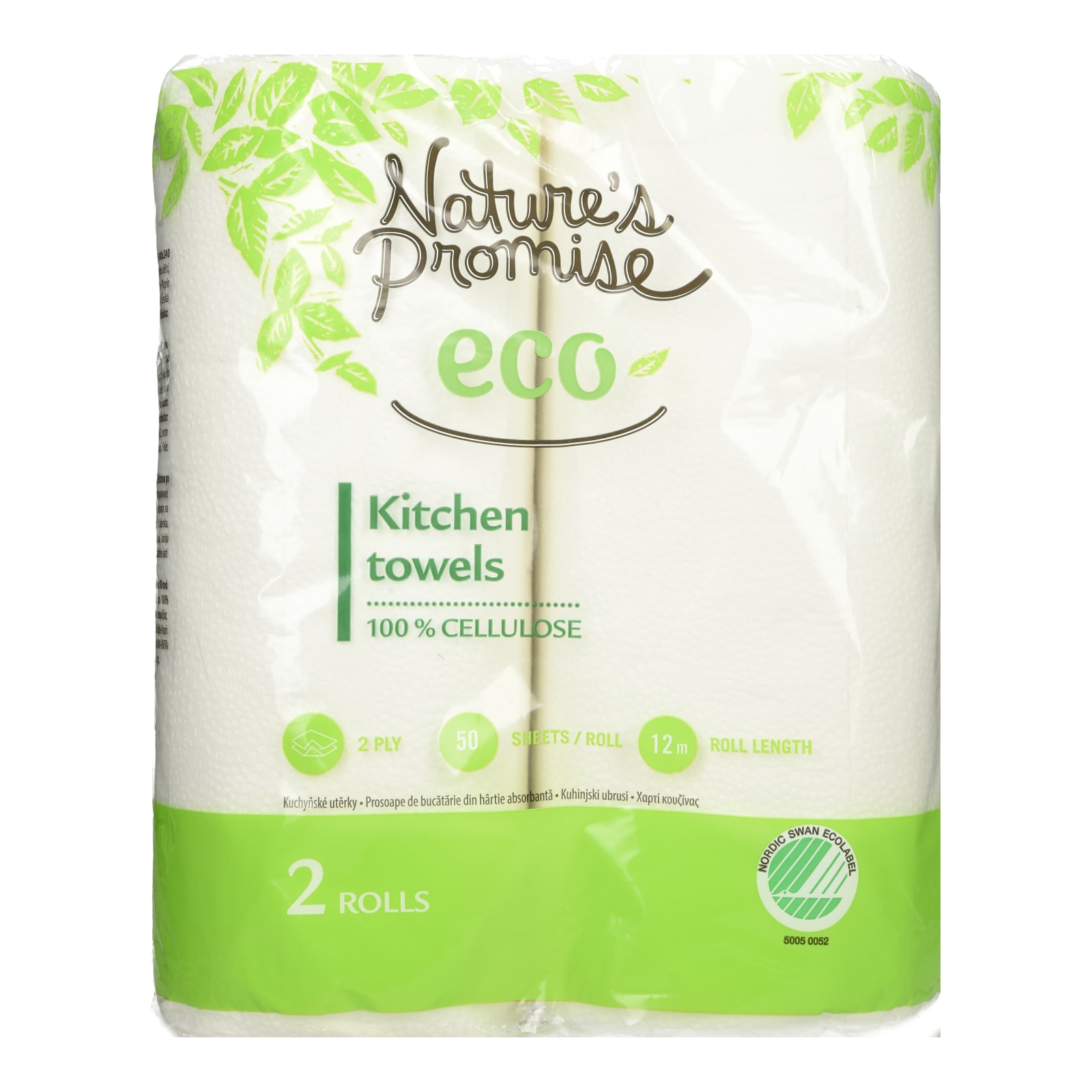 NATURE'S PROMISE Χαρτί Κουζίνας 2 Φύλλα 2 Ρολά 2x98.8g
