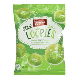 KITBIS | Ζελεδάκια Sour Loopies Γεύση Μήλο 100g