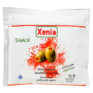 XENIA | Ελιές Πράσινες Γεμιστές με Πιπεριά 50g