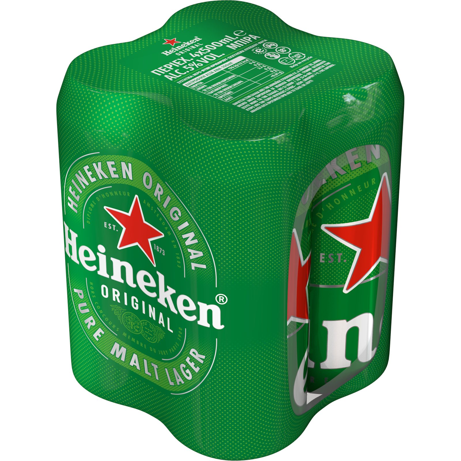 HEINEKEN Μπύρα Lager Κουτί 4x500ml