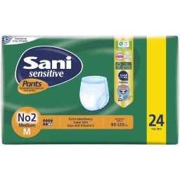 SANI | Incontinence Underwear Sensitive Pants Value Pack Medium No2 24 Pieces