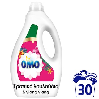 OMO | Yγρό Πλυντηρίου Ρούχων Τροπικά Λουλούδια 30 Μεζούρες
