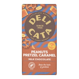 DELICATA | Σοκολάτα Γάλακτος Φιστίκι Pretzel Καραμέλα 150g