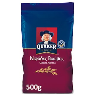 QUAKER Νιφάδες Βρώμης Ολικής Άλεσης 500gr