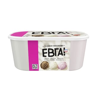 ΕΒΓΑ | Παγωτό Κακάο Βανίλια Φράουλα 1.35kg