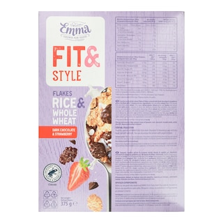 EMMA | Δημητριακά Fit & Style Μαύρη Σοκολάτα Φράουλα 375g