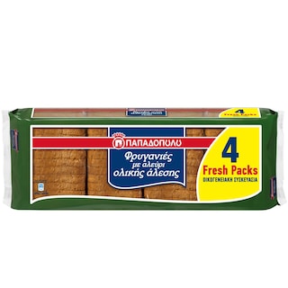 ΠΑΠΑΔΟΠΟΥΛΟΥ | Φρυγανιές Ολικής Άλεσης 4x80g