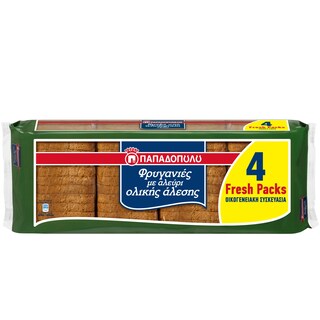 Φρυγανιές Ολικής Άλεσης 4x80g