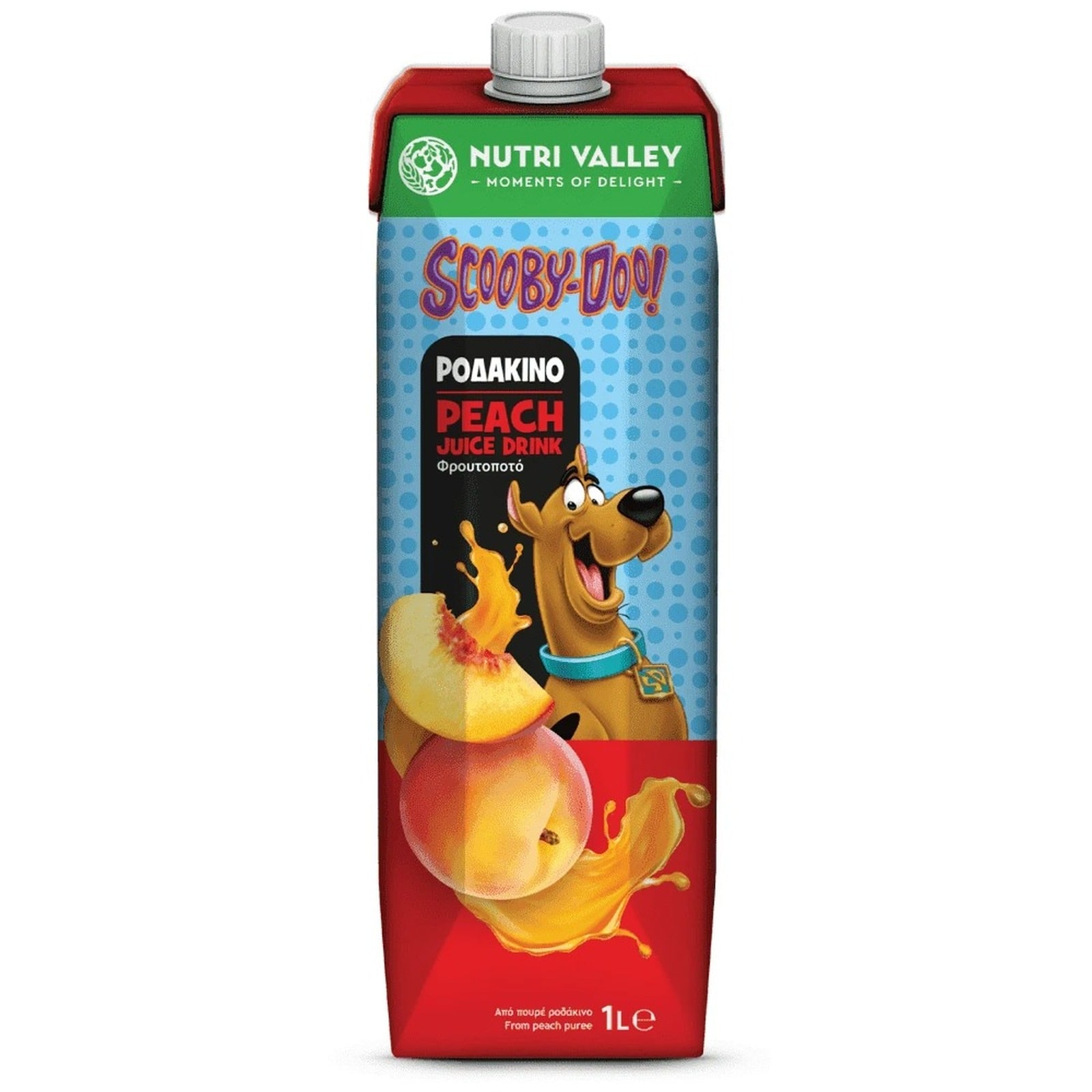 NUTRI VALLEY Φρουτοποτό Scooby Doo Ροδάκινο 1lt