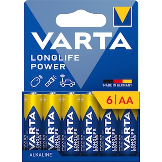 VARTA | Μπαταρίες LongLife Power ΑΑ 6 Τεμάχια